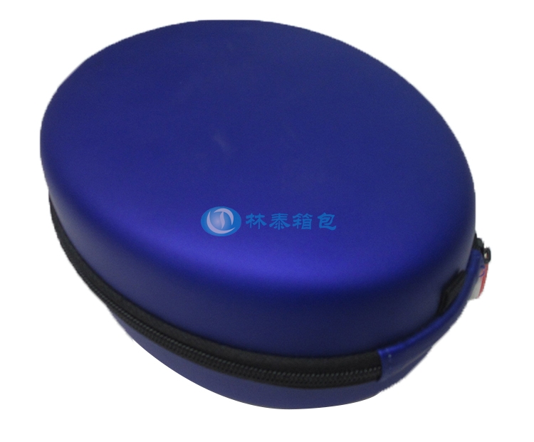 寶藍色頭戴式耳機包表面細節(jié)